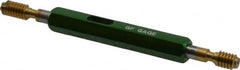 GF Gage - #12-24, Class 2B, Double End Plug Thread Go/No Go Gage - High Speed Steel, Size 0 Handle Included - Caliber Tooling