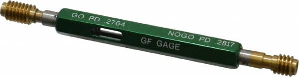 GF Gage - 5/16-18, Class 2B, Double End Plug Thread Go/No Go Gage - High Speed Steel, Size 1 Handle Included - Caliber Tooling