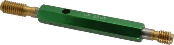 GF Gage - 3/8-16, Class 2B, Double End Plug Thread Go/No Go Gage - High Speed Steel, Size 2 Handle Included - Caliber Tooling