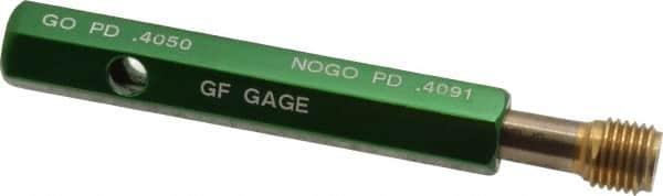 GF Gage - 7/16-20, Class 3B, Double End Plug Thread Go/No Go Gage - High Speed Steel, Size 2 Handle Included - Caliber Tooling