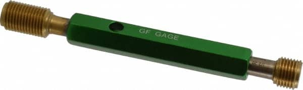 GF Gage - 1/2-20, Class 3B, Double End Plug Thread Go/No Go Gage - High Speed Steel, Size 2 Handle Included - Caliber Tooling