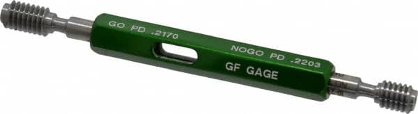 GF Gage - 10-24 Thread, Steel, Screw Thread Insert (STI) Class 2B, Plug Thread Insert Go/No Go Gage - Double End with Handle - Caliber Tooling