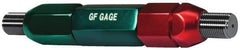 GF Gage - #12-28, Class 2B, Double End Plug Thread Go/No Go Gage - Steel, Size 3W Handle Included - Caliber Tooling