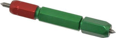 GF Gage - #5-40, Class 2B, Double End Plug Thread Go/No Go Gage - Steel, Size 2W Handle Included - Caliber Tooling