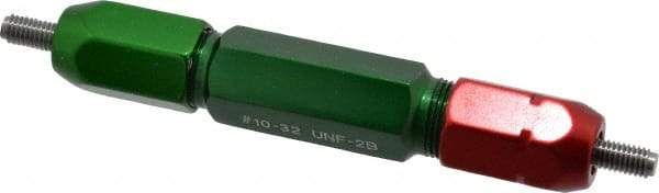 GF Gage - #10-32, Class 2B, Double End Plug Thread Go/No Go Gage - Steel, Size 3W Handle Included - Caliber Tooling