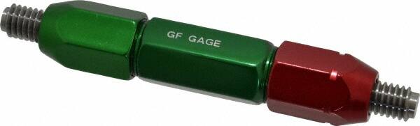 GF Gage - 3/8-16, Class 2B, Double End Plug Thread Go/No Go Gage - Steel, Size 4W Handle Included - Caliber Tooling