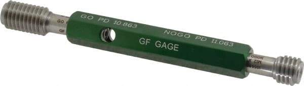 GF Gage - M12x1.75, Class 6H, Double End Plug Thread Go/No Go Gage - Hardened Tool Steel, Size 2 Handle Included - Caliber Tooling