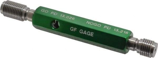 GF Gage - M14x1.50, Class 6H, Double End Plug Thread Go/No Go Gage - Hardened Tool Steel, Size 3 Handle Included - Caliber Tooling