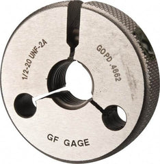 GF Gage - 1/2-20 Go Single Ring Thread Gage - Class 2A - Caliber Tooling