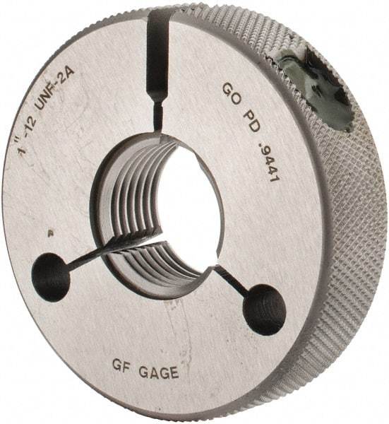 GF Gage - 1-12 Go Single Ring Thread Gage - Class 2A - Caliber Tooling