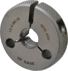 GF Gage - 1/2-13 Go Single Ring Thread Gage - Class 3A - Caliber Tooling