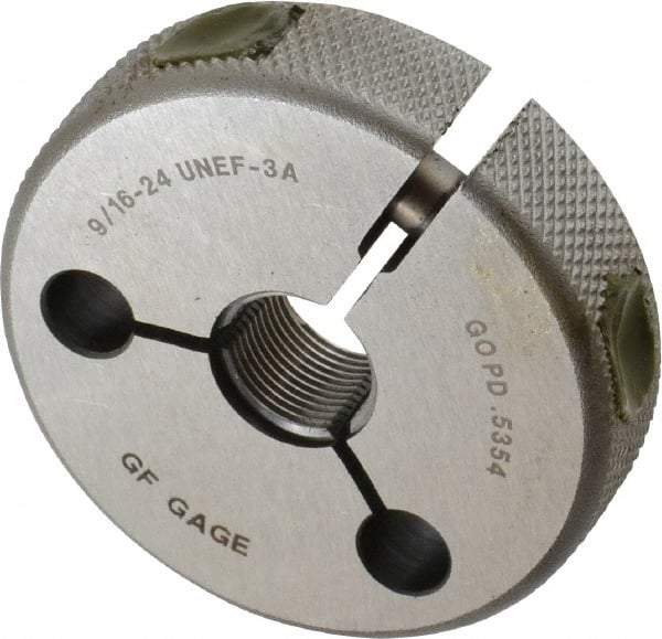 GF Gage - 9/16-24 Go Single Ring Thread Gage - Class 3A - Caliber Tooling