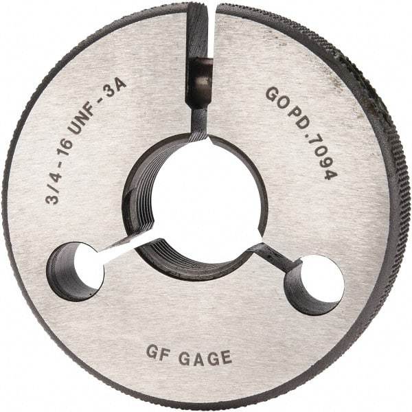 GF Gage - 3/4-16 Go Single Ring Thread Gage - Class 3A - Caliber Tooling