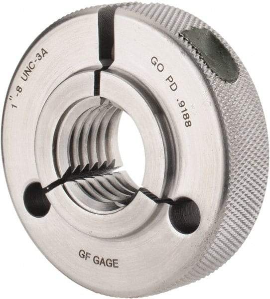 GF Gage - 1-8 Go Single Ring Thread Gage - Class 3A - Caliber Tooling