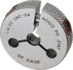 GF Gage - 1/4-20 No Go Single Ring Thread Gage - Class 3A - Caliber Tooling