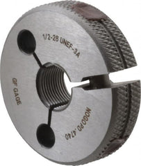 GF Gage - 1/2-28 No Go Single Ring Thread Gage - Class 3A - Caliber Tooling