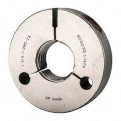 GF Gage - 1-1/4 - 7 Go/No Go Double Ring Thread Gage - Class 2A - Caliber Tooling