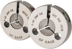 GF Gage - 6-40 Go/No Go Double Ring Thread Gage - Class 3A - Caliber Tooling