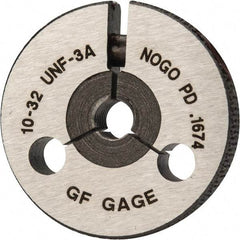 GF Gage - 10-32 Go/No Go Double Ring Thread Gage - Class 3A - Caliber Tooling