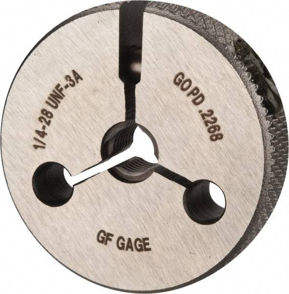 GF Gage - 1/4-28 Go/No Go Double Ring Thread Gage - Class 3A - Caliber Tooling