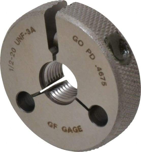 GF Gage - 1/2-20 Go/No Go Double Ring Thread Gage - Class 3A - Caliber Tooling