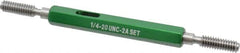 GF Gage - 1/4-20 Go/No Go Truncated Taperlock Thread Setting Plug Gage - Class 2A, Size 1 Handle, Steel - Caliber Tooling