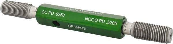 GF Gage - 9/16-18 Go/No Go Truncated Taperlock Thread Setting Plug Gage - Class 2A, Size 3 Handle, Steel - Caliber Tooling