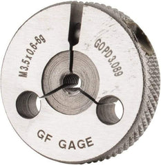 GF Gage - M3.5x0.6 Go Single Ring Thread Gage - Class 6G - Caliber Tooling