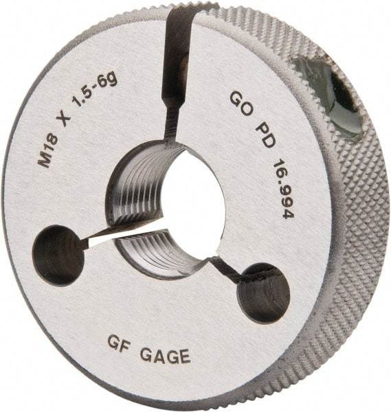 GF Gage - M18x1.5 Go Single Ring Thread Gage - Class 6G - Caliber Tooling