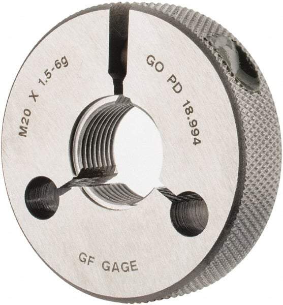 GF Gage - M20x1.5 Go Single Ring Thread Gage - Class 6G - Caliber Tooling