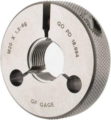 GF Gage - M20x1.5 Go Single Ring Thread Gage - Class 6G - Caliber Tooling