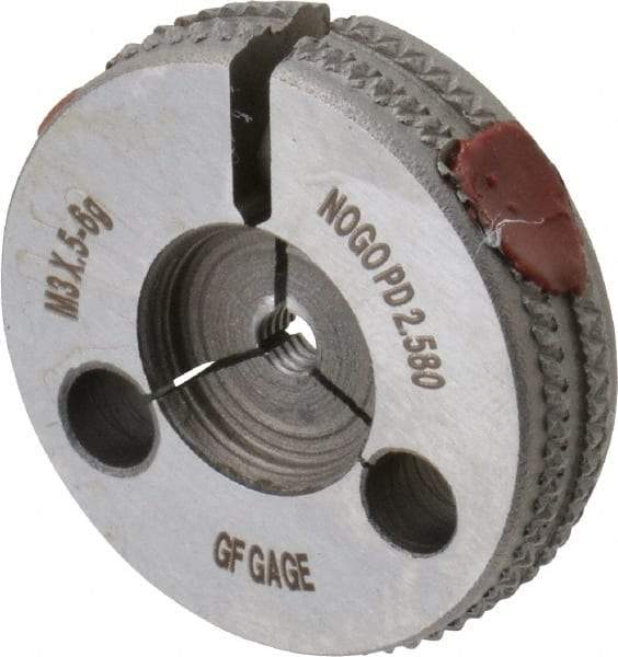 GF Gage - M3x0.5 No Go Single Ring Thread Gage - Class 6G - Caliber Tooling