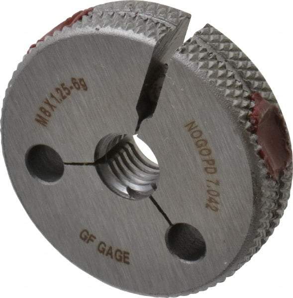 GF Gage - M8x1.25 No Go Single Ring Thread Gage - Class 6G - Caliber Tooling