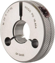 GF Gage - M20x1.5 No Go Single Ring Thread Gage - Class 6G - Caliber Tooling