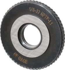 GF Gage - 1/8-27 Thread, Class L1, Ring Pipe Thread Gage - NPTF Thread - Caliber Tooling