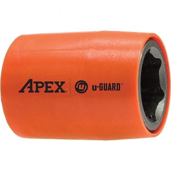 Apex - 1/2" Drive, 17mm Socket, Standard Power Socket - 6 Points, 1.53" OAL - Caliber Tooling