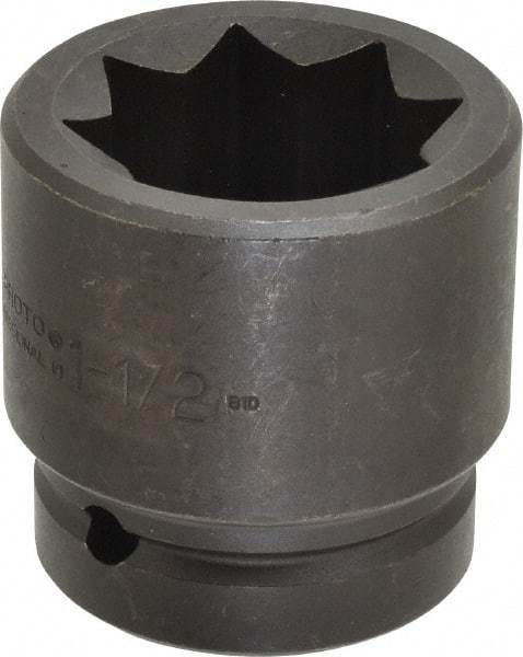 Proto - 1" Drive 1-1/2" Impact Socket - 8 Points, 2-13/16" OAL - Caliber Tooling