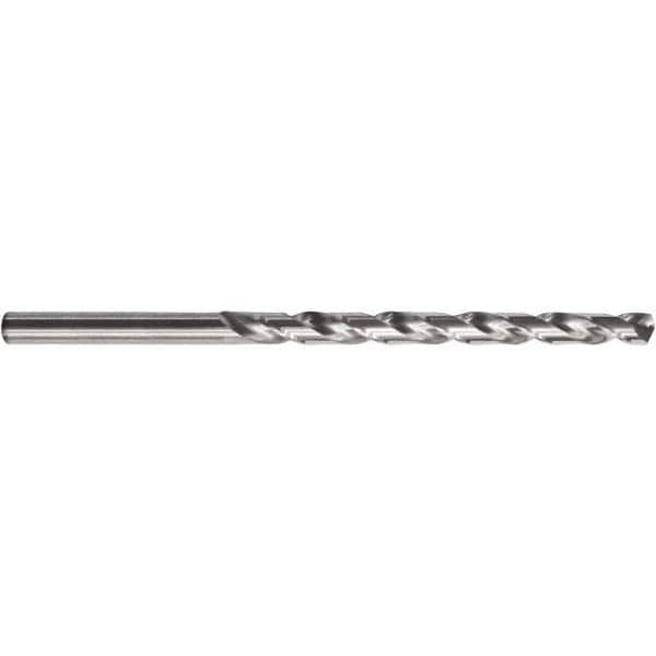 Taper Length Drill Bit: 0.0906″ Dia, 130 ° Bright/Uncoated, RH Cut, Spiral Flute, Straight Shank, Series 617