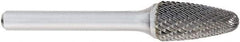 OSG - 3/4" Cut Diam, 1/4" Shank Diam, Tree with Radius Head Burr - Carbide, Radius End, 1-1/2" LOC, 2" OAL - Caliber Tooling