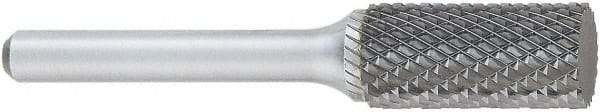 OSG - 7/16" Cut Diam, 1/4" Shank Diam, Cylinder Head Burr - Carbide, Flat End, 1" LOC, 2" OAL - Caliber Tooling