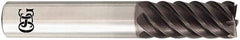 OSG - 7/8", 1-1/2" LOC, 7/8" Shank Diam, 4" OAL, 6 Flute, Solid Carbide Square End Mill - Single End, TiAlN Finish, Spiral Flute, 50° Helix, Centercutting, Right Hand Cut, Right Hand Flute, Series HP450 - Caliber Tooling