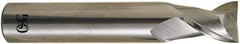 OSG - 16mm, 32mm LOC, 16mm Shank Diam, 100mm OAL, 2 Flute, Solid Carbide Square End Mill - Single End, Uncoated, Spiral Flute, 30° Helix, Right Hand Cut, Right Hand Flute, Series 8120 - Caliber Tooling