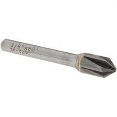 OSG - 3/8" Head Diam, 1/4" Shank Diam, Multi Flute 82° Solid Carbide Countersink - Caliber Tooling