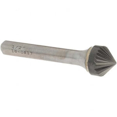 OSG - 1/2" Head Diam, 1/4" Shank Diam, 24 Flute 90° Solid Carbide Countersink - Caliber Tooling