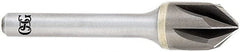 OSG - 1" Head Diam, 1/2" Shank Diam, Multi Flute 60° Solid Carbide Countersink - Caliber Tooling