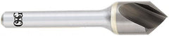 OSG - 1/2" Head Diam, 1/4" Shank Diam, 1 Flute 60° Solid Carbide Countersink - Caliber Tooling