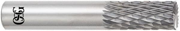 OSG - 1" Diam, 1-1/2" LOC, End Mill End, Solid Carbide Diamond Pattern Router Bit - Right Hand Cut, 4" OAL, 1" Shank Diam, Use on Alloy Steel, Carbon Steel, Hardened Steel - Caliber Tooling