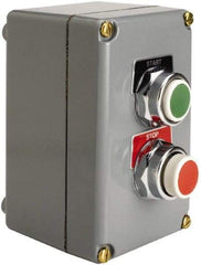 Square D - 2 Operator, Pushbutton Control Station - Start-Stop (Legend), Maintained Switch, NO/NC Contact, NEMA 1, 13, 3, 4 - Caliber Tooling