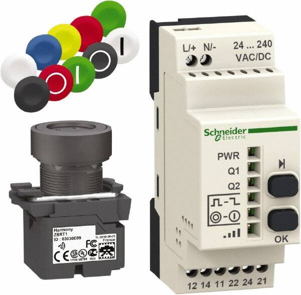 Square D - Maintained (MA) and Momentary (MO), Wireless Pushbutton System with Programmable Receiver - 24-240 VAC/VDC - Caliber Tooling