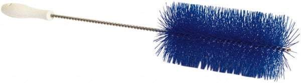 PRO-SOURCE - 1" Bristle Length, Plastic Food Service Brush - 6-1/2" Long x 2" Wide Head, 21" OAL, Blue, Wire Block - Caliber Tooling